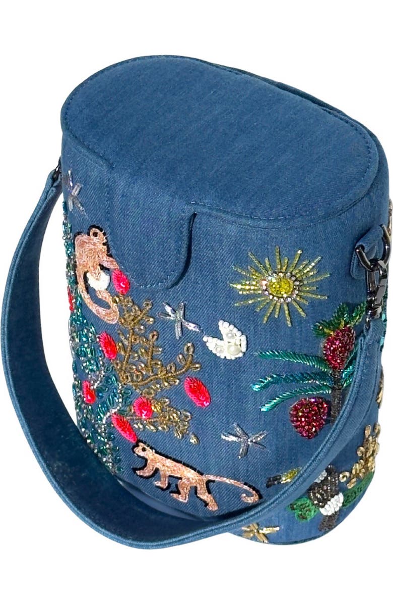 Simitri Palm Paradise Bucket Bag, Alternate, color, Palm Paradise