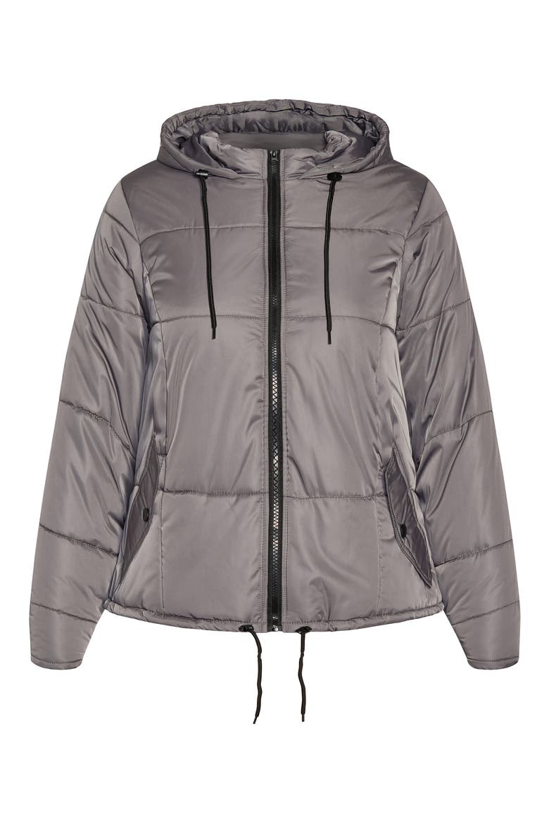 Kate Hooded Puffer Jacket, Alternate, color, PLATINUM