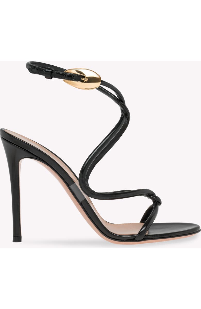 Gianvito Rossi Jungle Mamba Sandals, Alternate, color, Black
