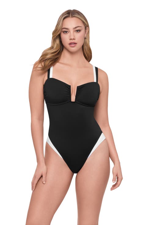Supportive and Sculpting Sweetheart U-Wire One-Piece Swimsuit