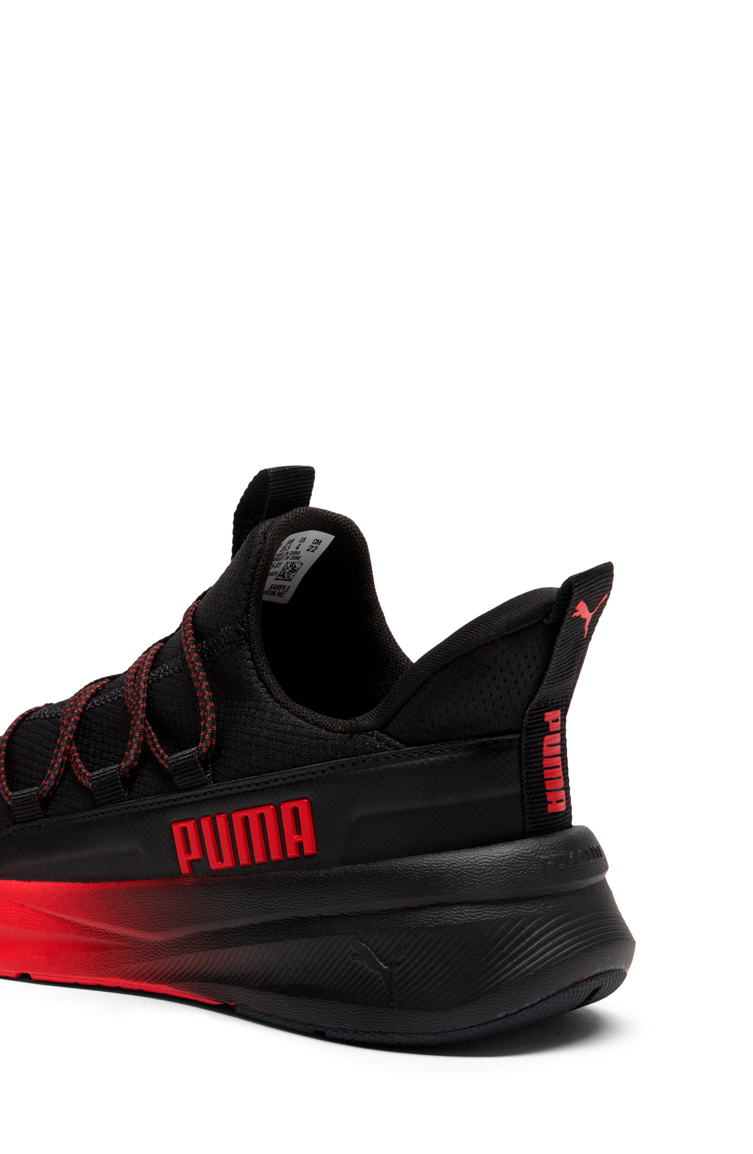 PUMA Kids' One4All 2.0 Pull-On Running Sneaker, Alternate, color, Puma Black/ For All Time Red