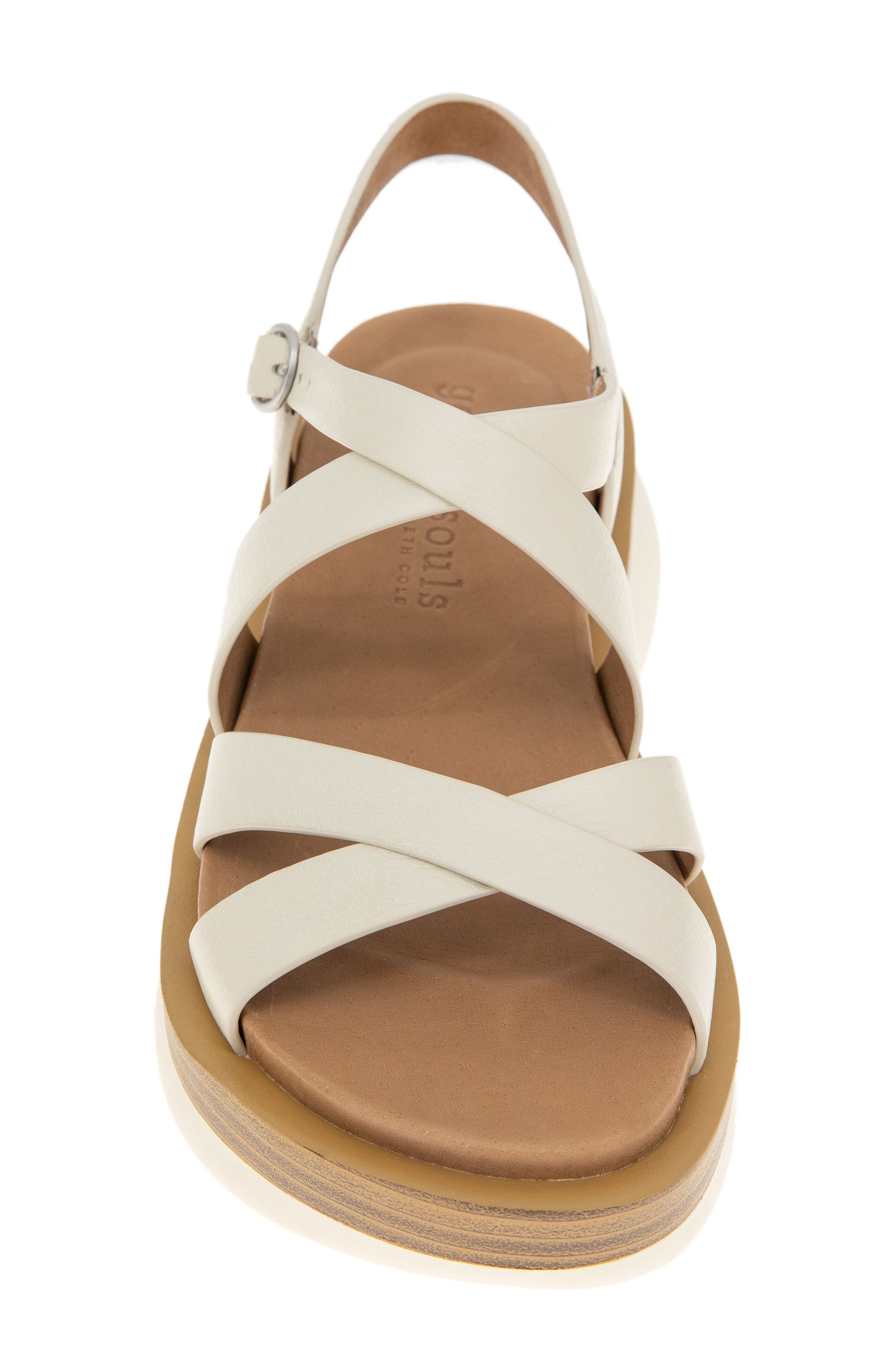 Gentle Souls Rebha Strappy Wedge Sandal, Alternate, color, Stone Leather
