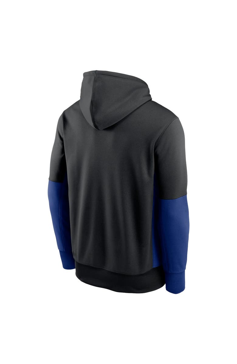 Nike Men's Nike Black New York Giants Color Block Fleece Performance Pullover Hoodie, Alternate, color,