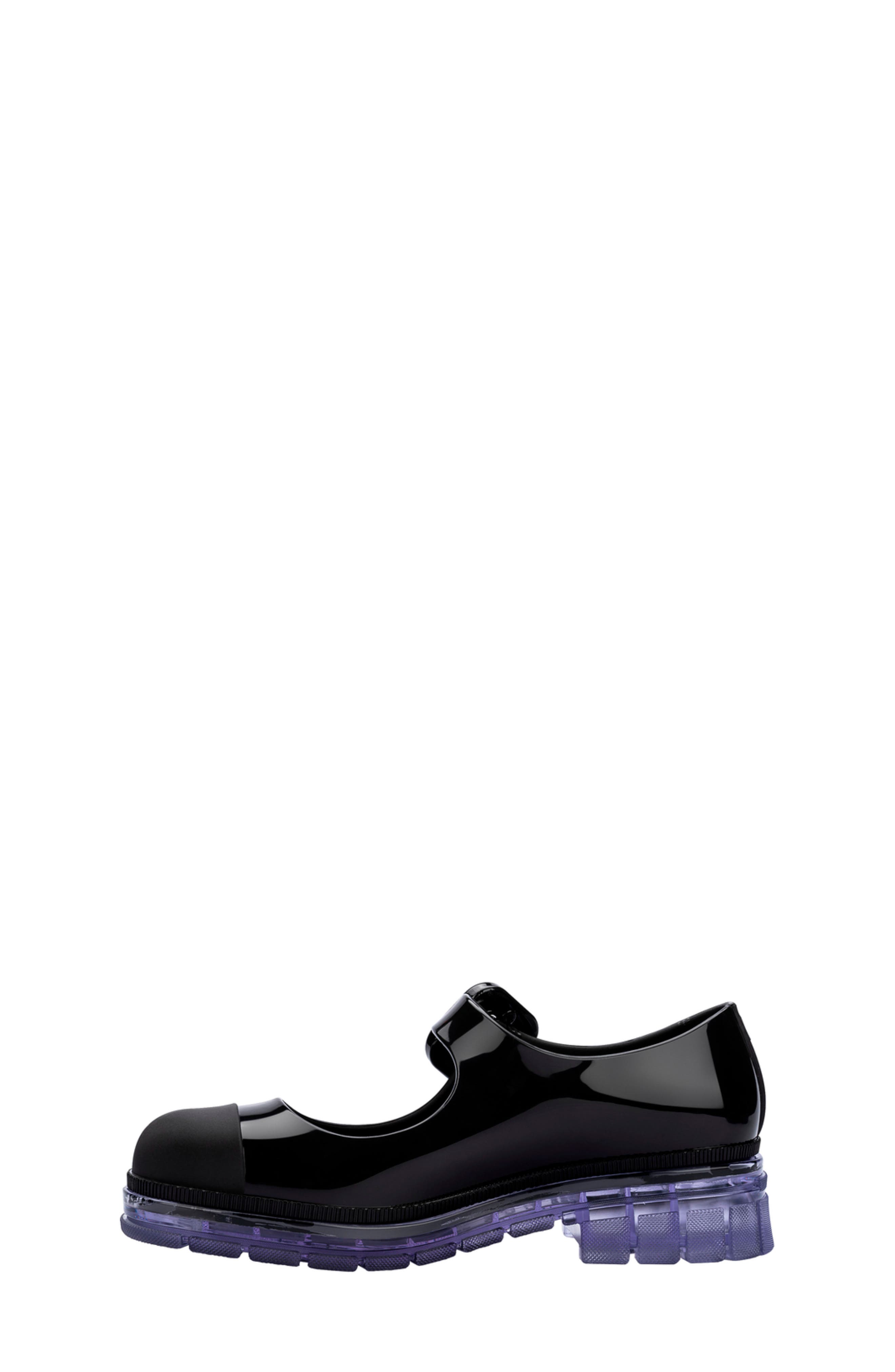 Mini Melissa Kids
 June Mary Jane Flat, Alternate, color, Black/ Clear
