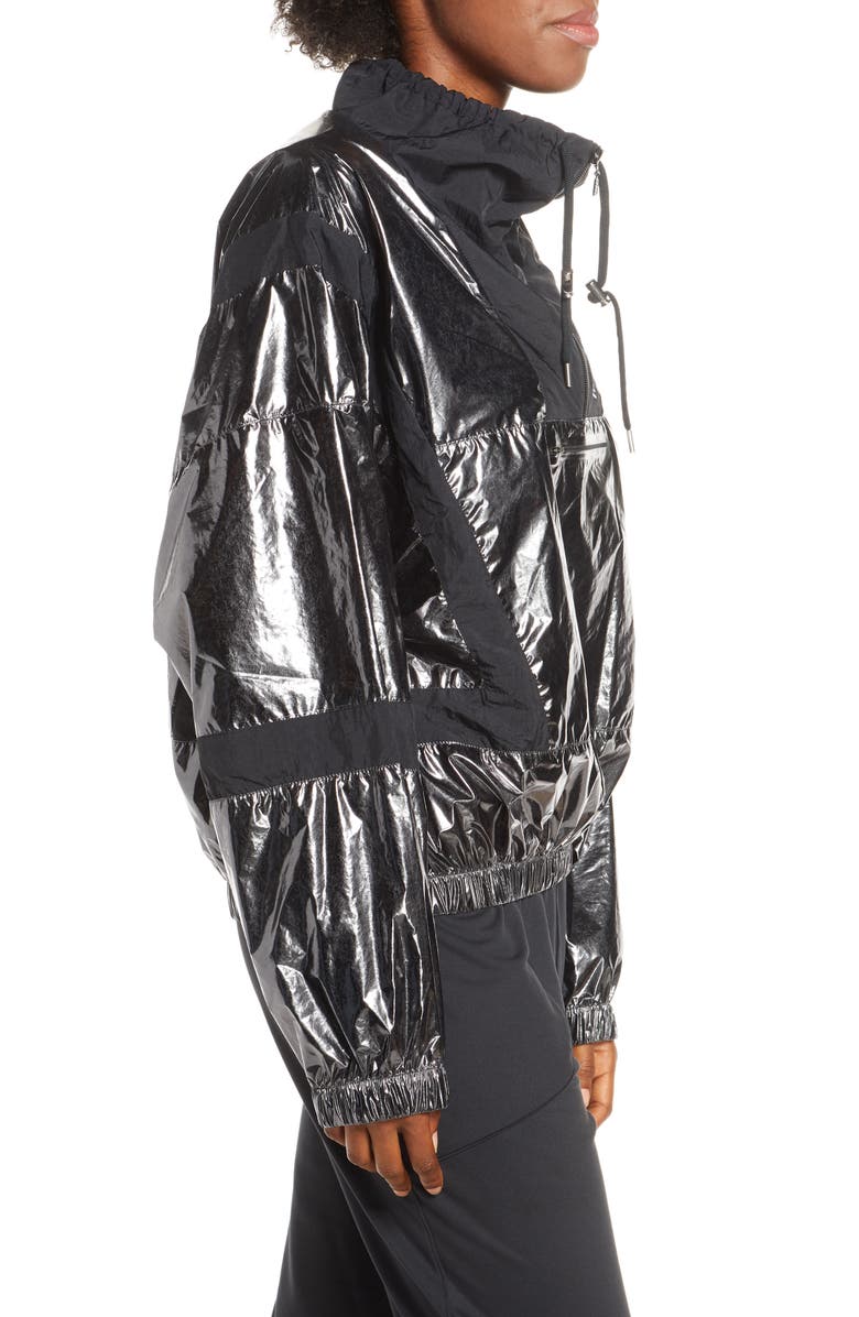 New Balance Select Metallic Quarter Zip Windbreaker, Alternate, color, 