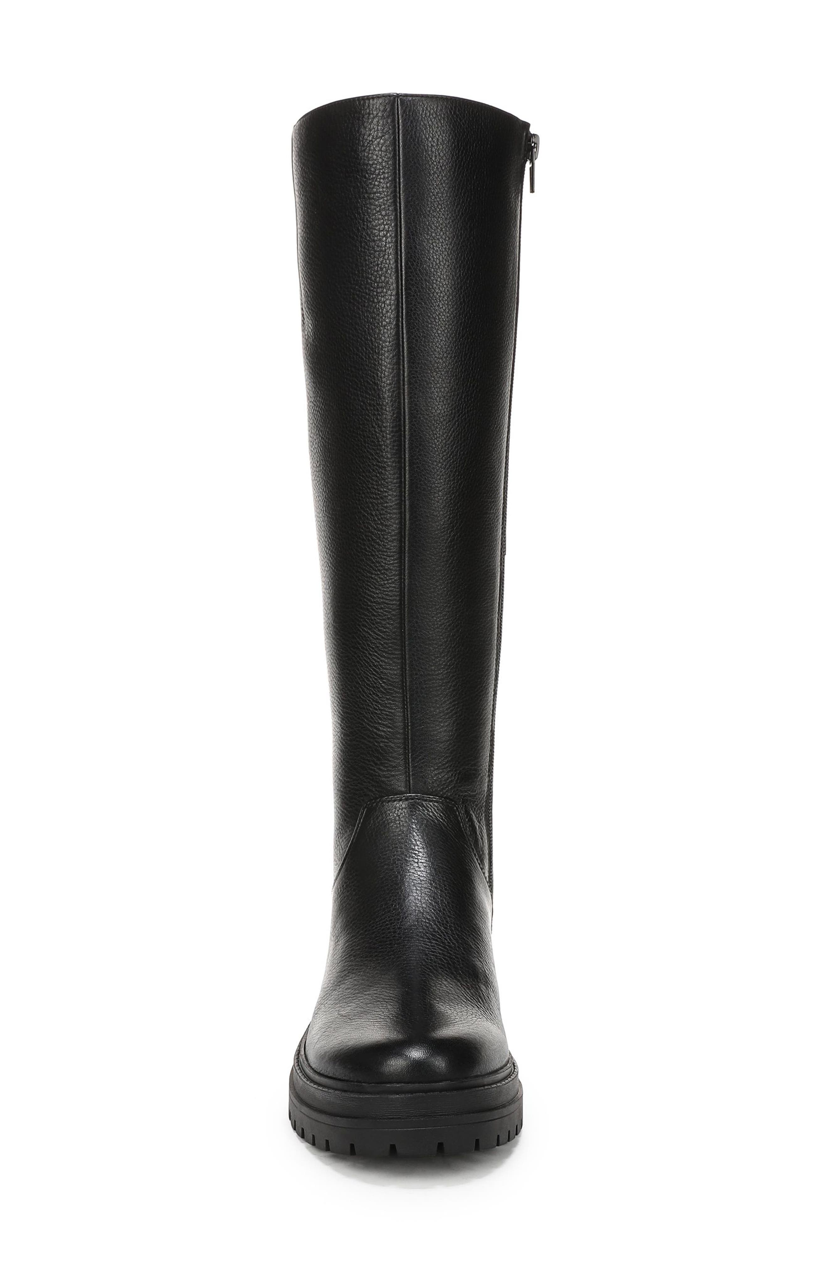 Gretchen Knee High Leather Boot, Alternate, color, BLACK LEATHER