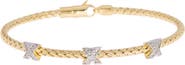 MESHMERISE 18K Gold Vermeil Braided Diamond Cuff Bracelet - 0.20 ctw