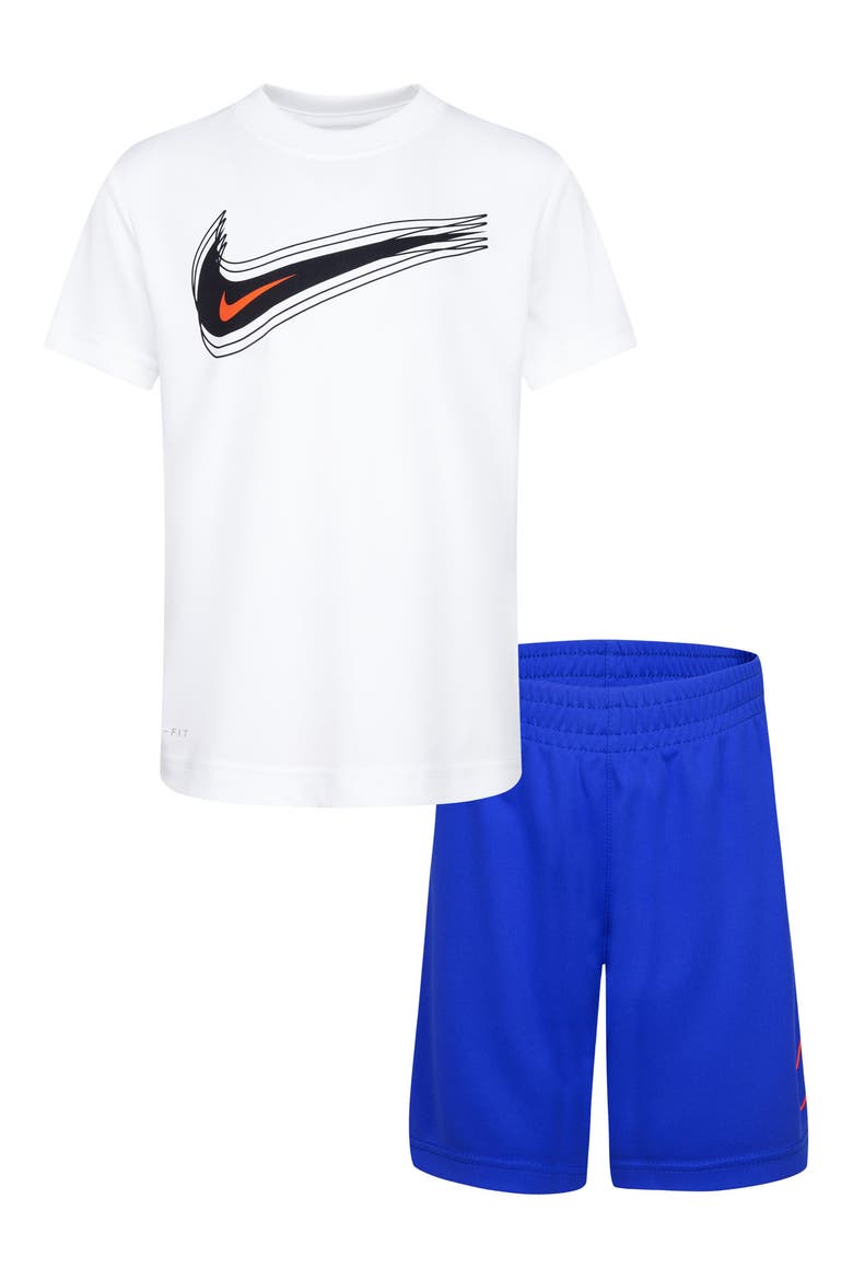Kids' Dri-FIT T-Shirt & Shorts Set, Main, color, HYPER ROYAL