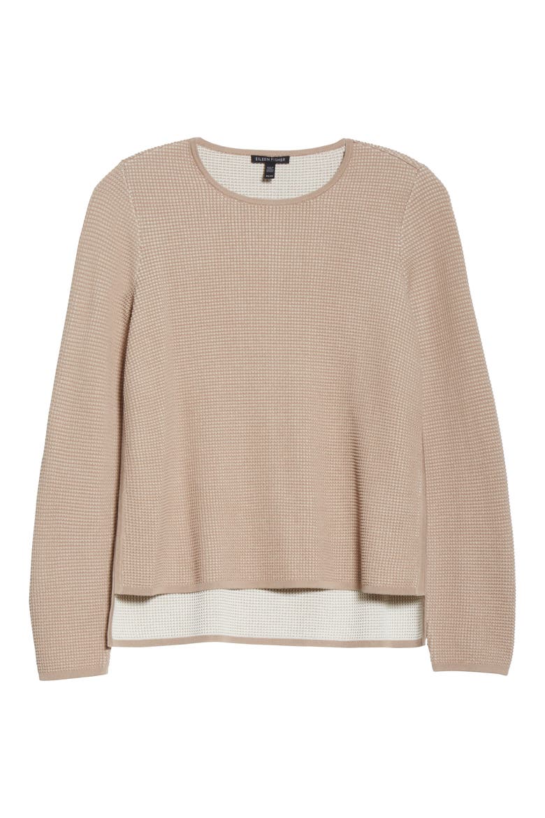 Crewneck Silk Blend Top, Alternate, color, BRAMBLE