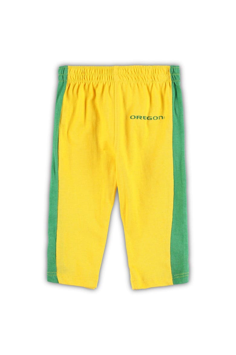 Newborn & Infant Green/Gold Oregon Ducks Little Kicker Long Sleeve Bodysuit & Sweatpants Set, Alternate, color, Green