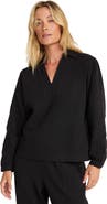 Haven Well Within Textured Cotton Gauze Collared Top