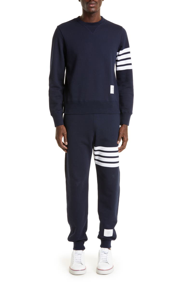 Stripe Sleeve Sweatshirt, Alternate, color, 461 - NAVY