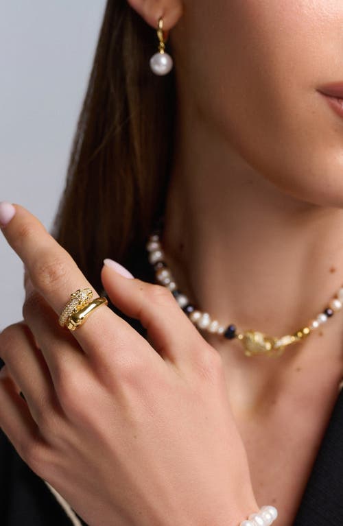 Nialaya Twisted Panther Gold Ring In Gold