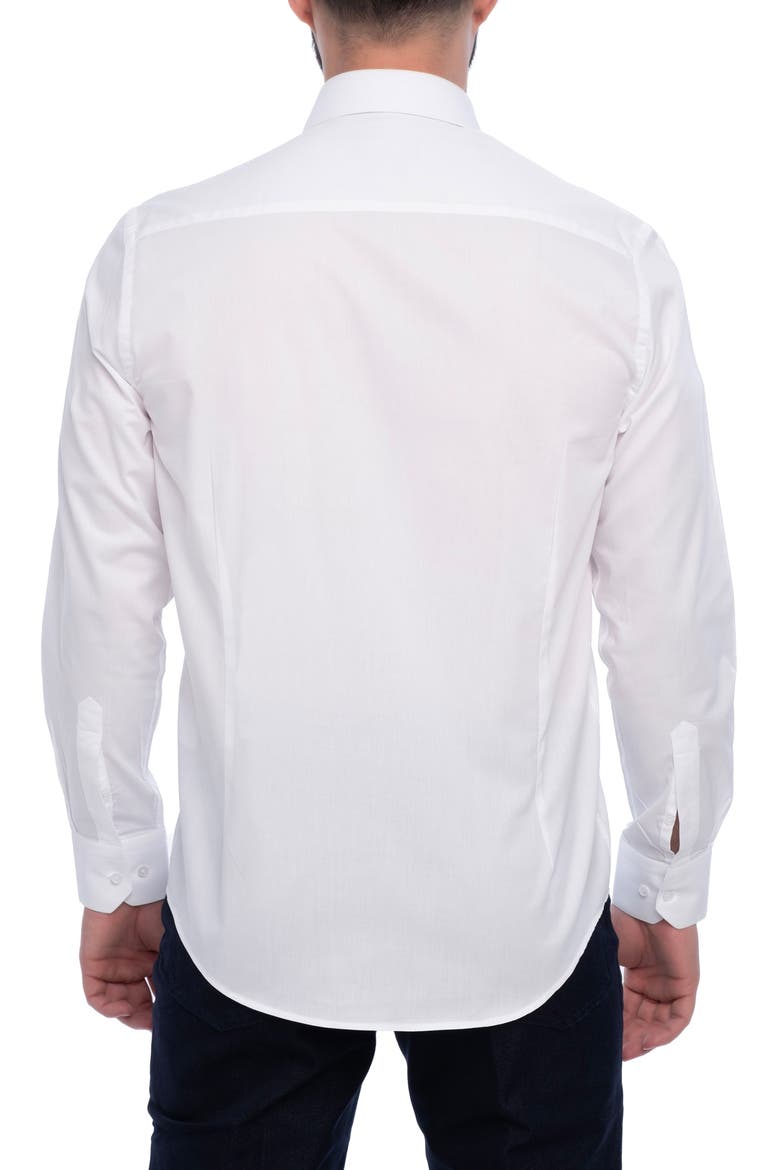 Bolton Slim Fit Cotton Dress Shirt, Alternate, color, WHITE