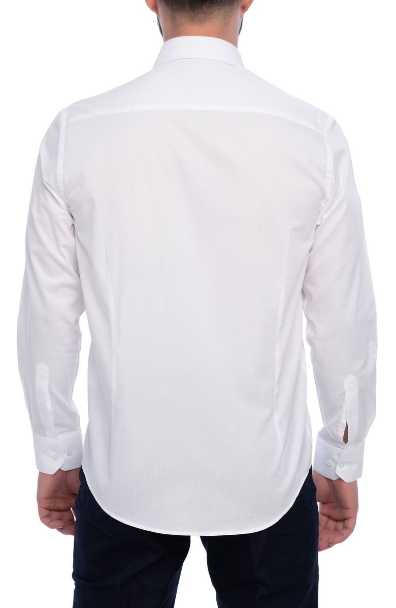 VELLAPAIS Bolton Slim Fit Cotton Dress Shirt, Alternate, color, White