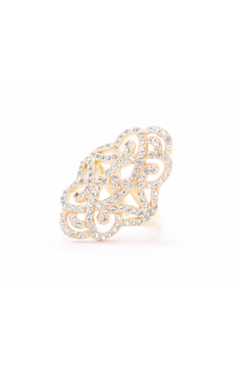 Seven Saints Infinite Love Pave Adjustable Ring, Alternate, color, Gold