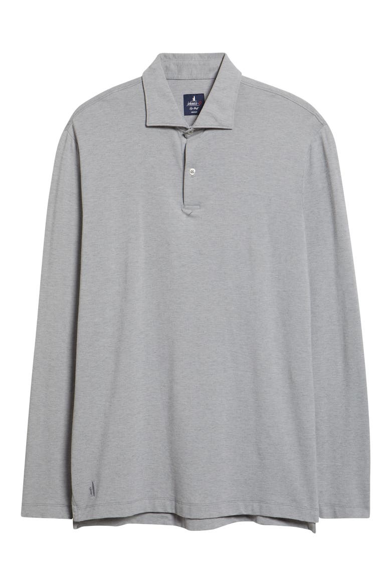 Idris Top Shelf Long Sleeve Polo, Alternate, color, GREY