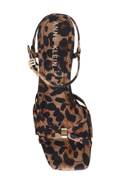 Anne Klein Jelena Ankle Strap Sandal In Leopard