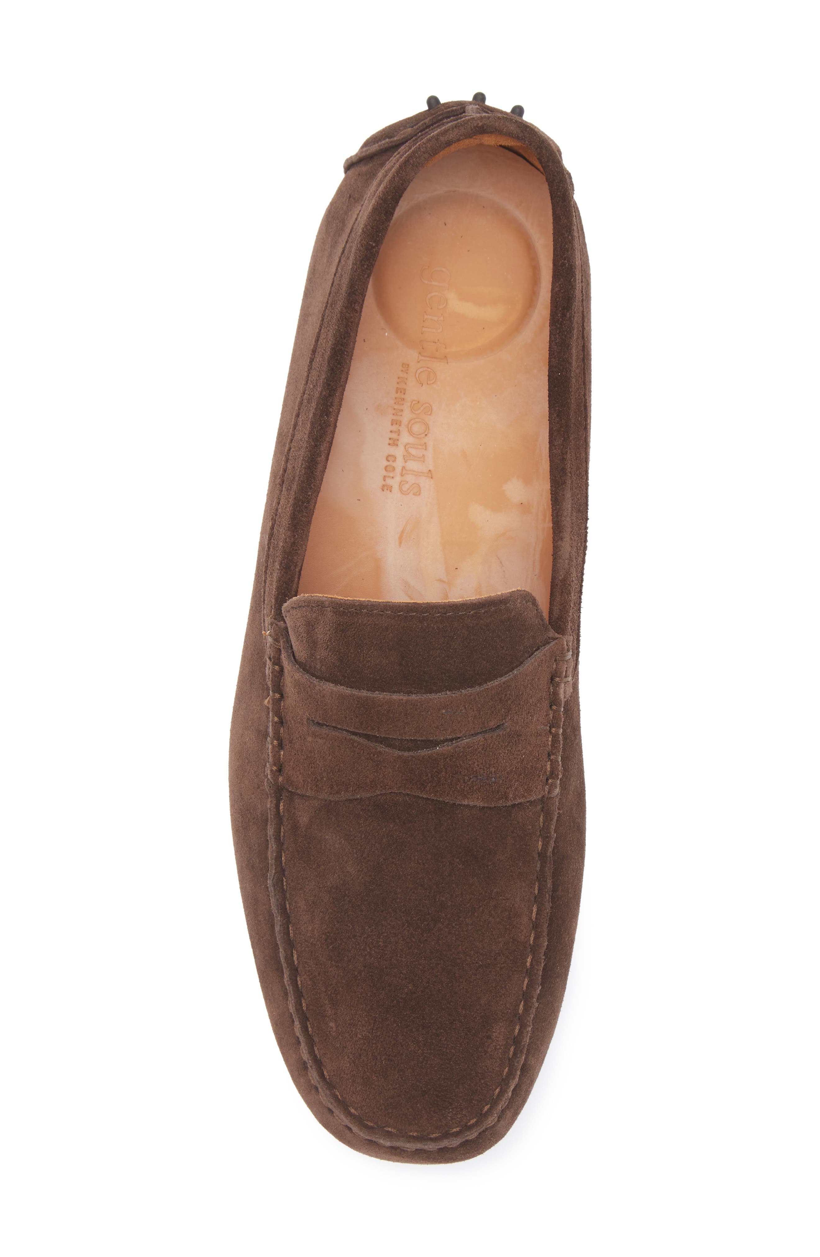 Gentle Souls Redondo Penny Loafer, Alternate, color, Brown Suede