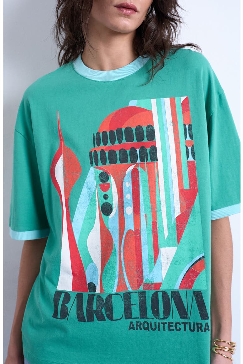 Barcelona Graphic Cotton T-Shirt, Alternate, color, MGREEN