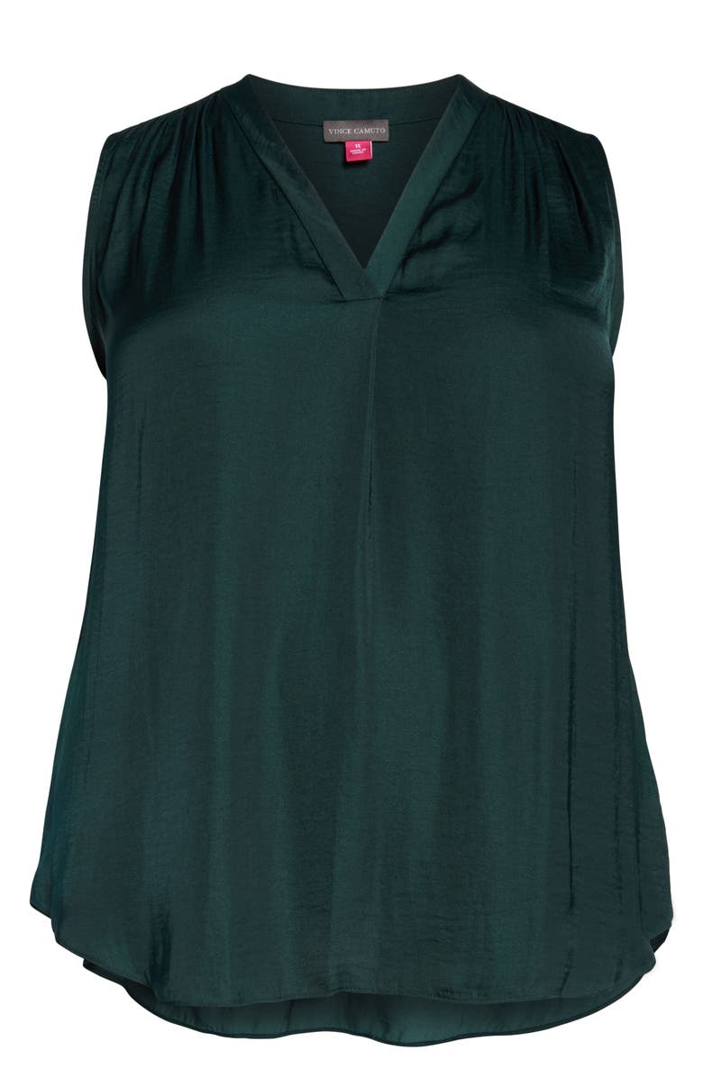 Vince Camuto V-Neck Rumple Satin Blouse, Alternate, color,