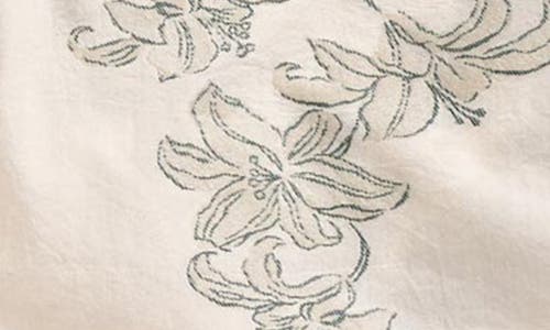 Billy Reid Watercolor Lily Short Sleeve Button-up Shirt In Highway Grey