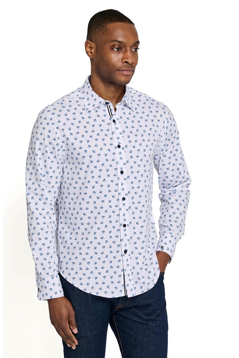Whyte Spring Long Sleeve Performance Shirt, Alternate, color, WHITE/BLUE