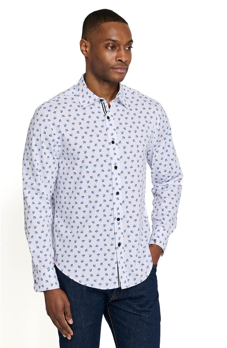 Brooklyn Brigade Whyte Spring Long Sleeve Performance Shirt, Alternate, color, White/Blue