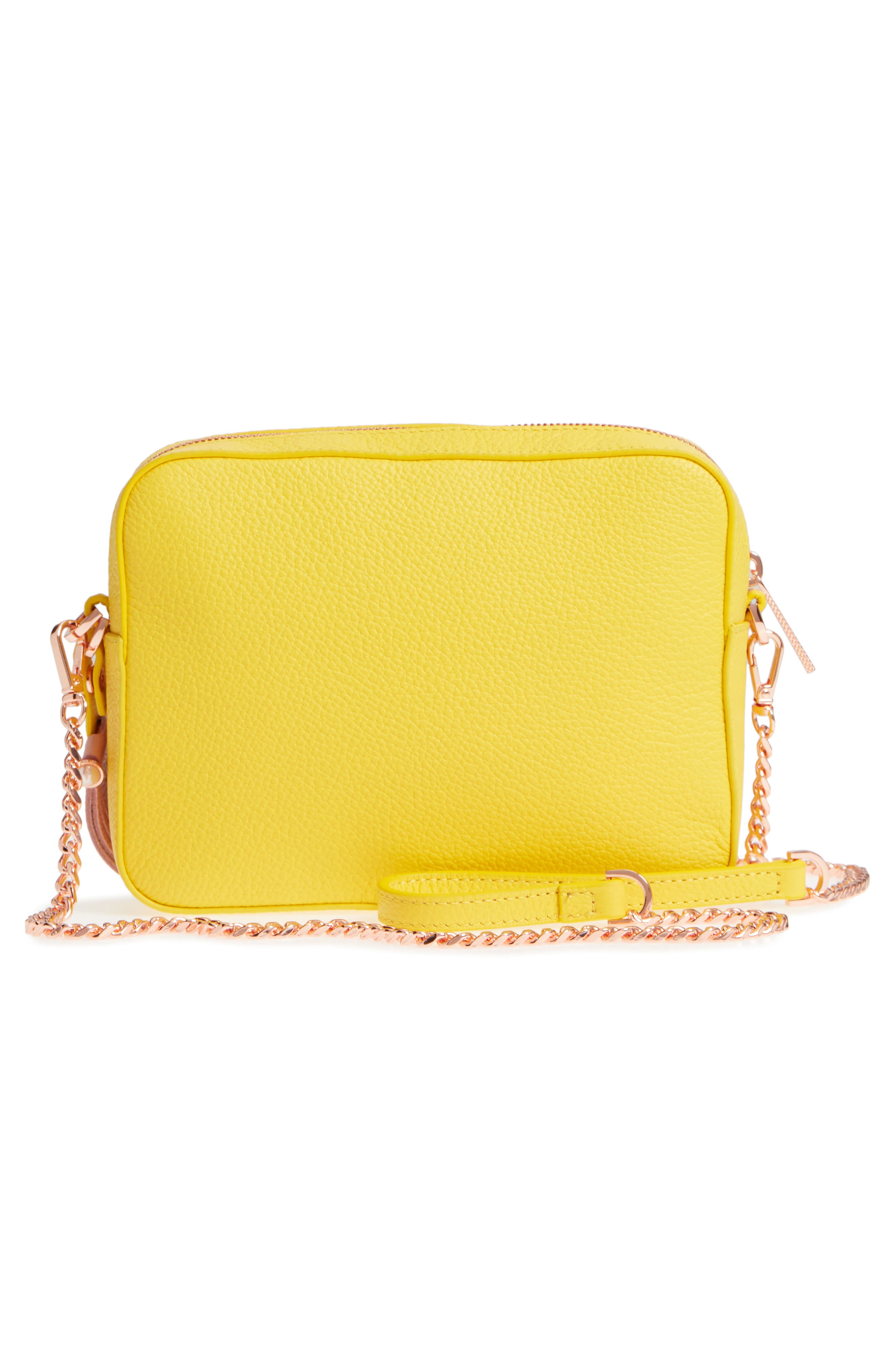 Salia Leather Camera Bag, Alternate, color, YELLOW