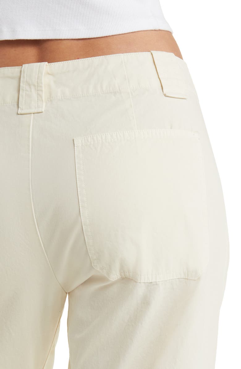 rag & bone Leyton Crop Cotton Work Pants, Alternate, color, Ivory