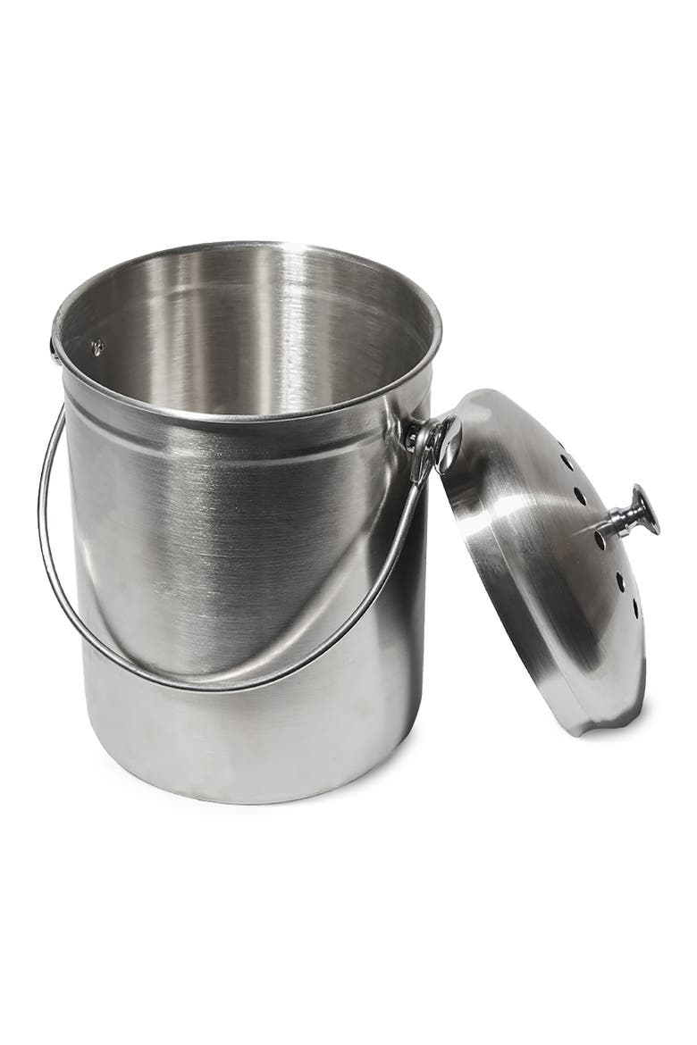 Stainless Steel Compost Bin, Main, color, STAINLESS STEEL