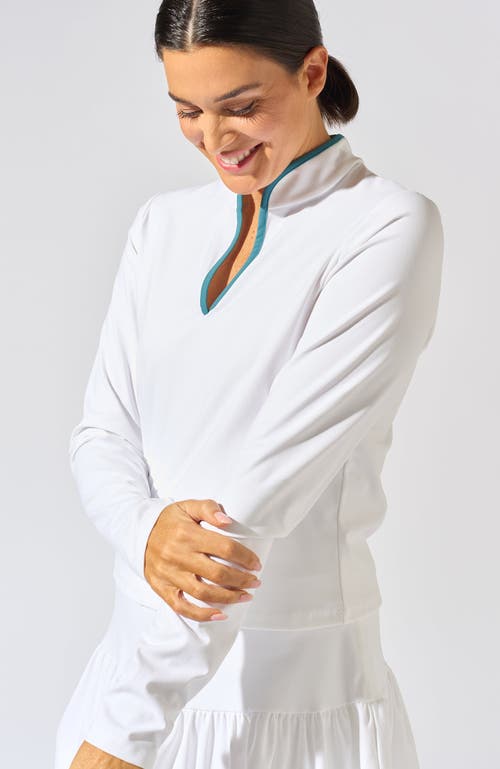 Bobbe Active Volley Long Sleeve Top In White