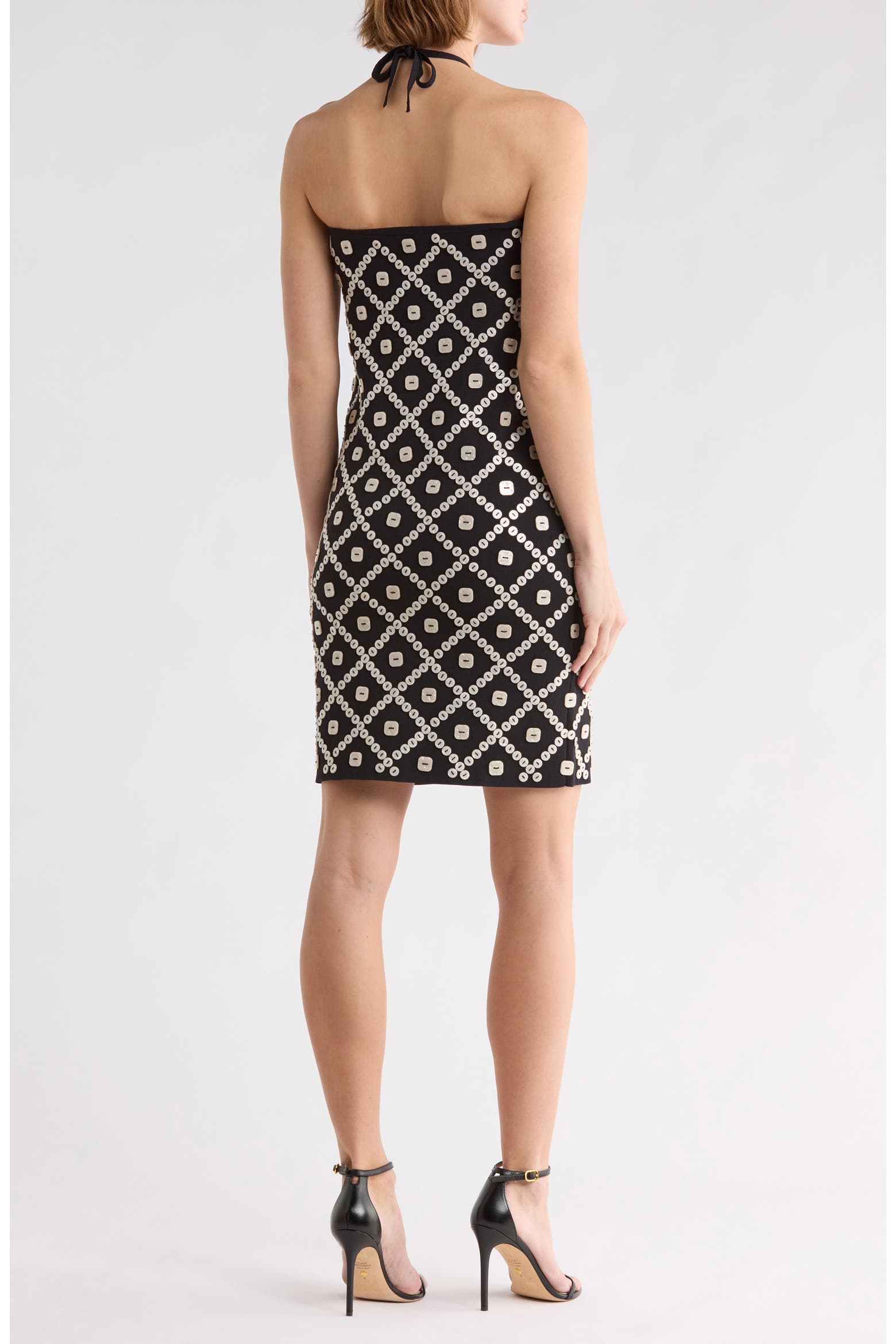 Small Patterned Suitcase rag & bone Melo Button Pattern Halter Minidress (Women) | Nordstromrack