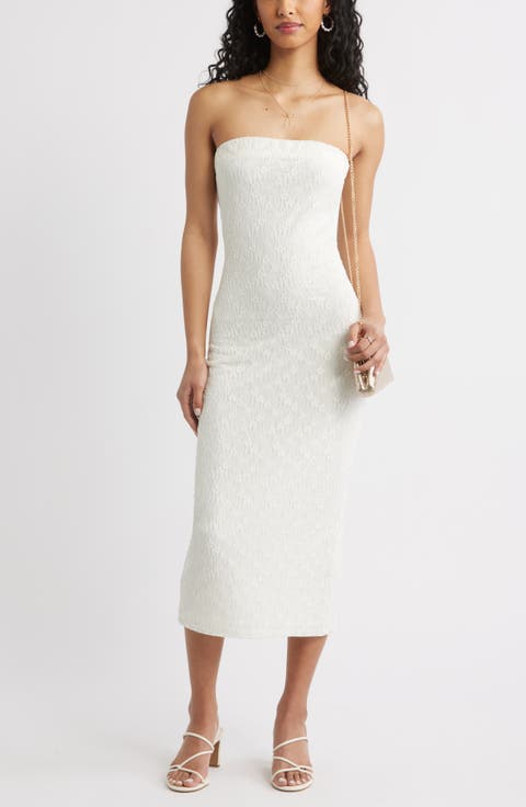 Floral Lace Body-Con Midi Dress