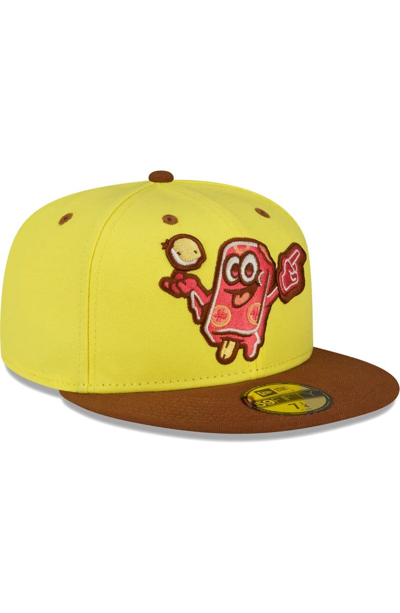 New Era Men's New Era Yellow Beloit Sky Carp Copa De La Diversion 59FIFTY Fitted Hat, Alternate, color, Yellow