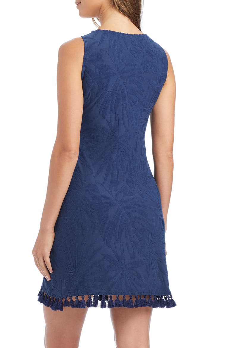 Tassel Hem A-Line Cover-Up Dress, Alternate, color, MIDNIGHT