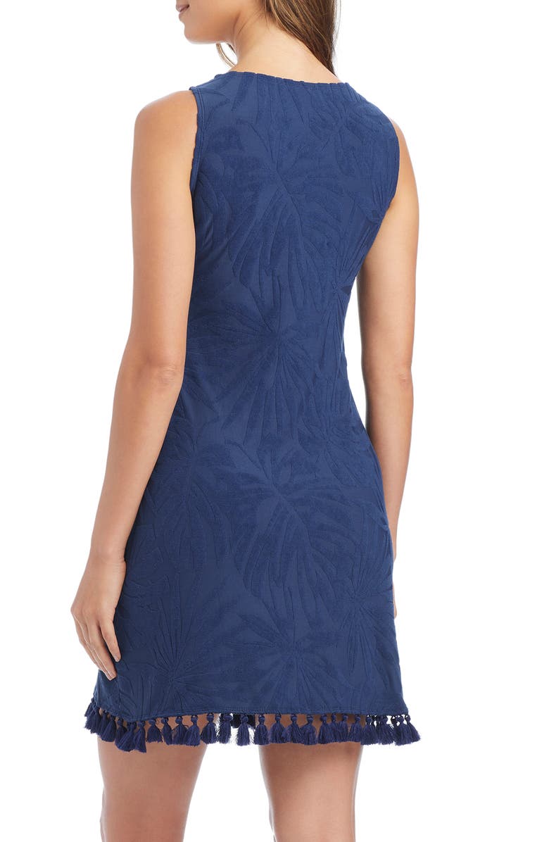 BLEU by Rod Beattie Tassel Hem A-Line Cover-Up Dress, Alternate, color, 