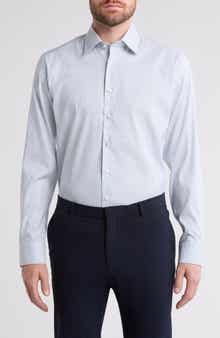 Nordstrom Trim Fit Check Premium Performance Dress Shirt