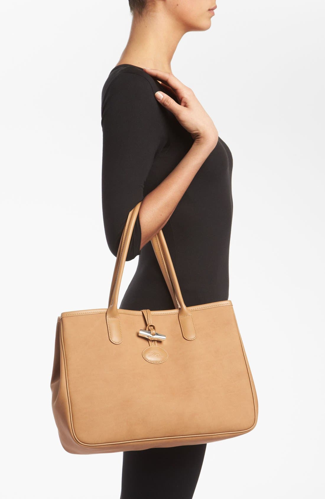 'Roseau' Shoulder Tote, Alternate, color, NATURAL