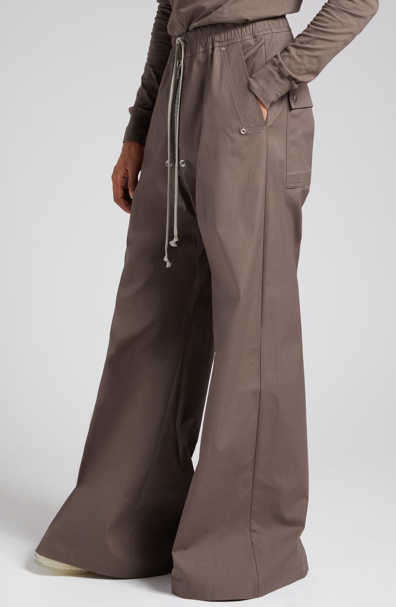Rick Owens Bela Stretch Cotton Poplin Wide Leg Pants, Alternate, color, 