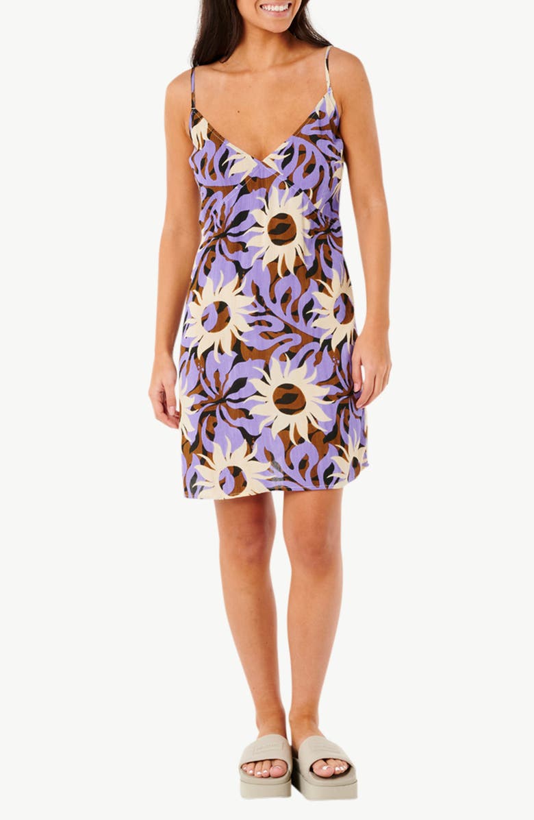 Rip Curl Sundrenched Slipdress, Main, color, Yellow Multi