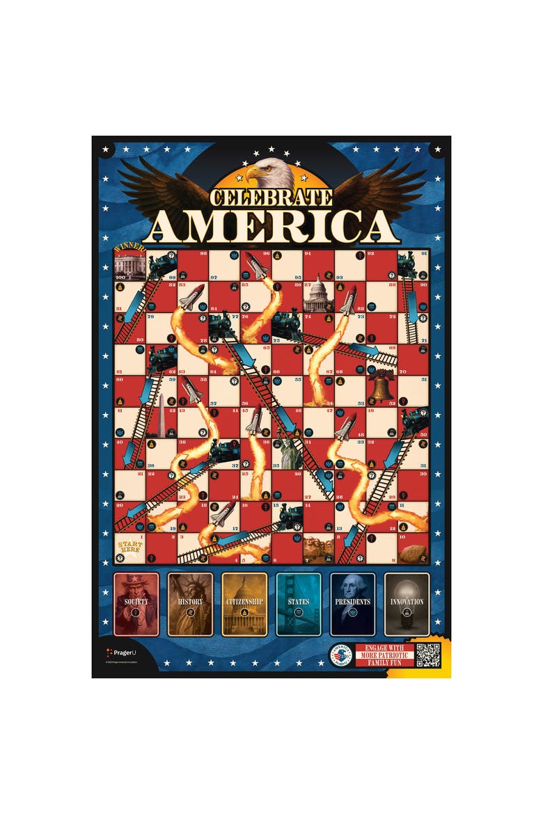 Celebrate America Race to the White House Board Game, Made in the USA, Alternate, color, Multicolored