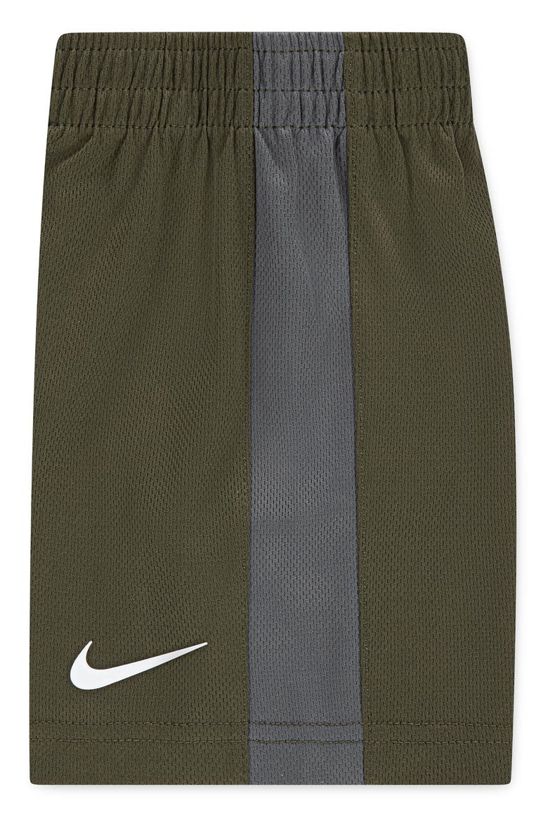 Kids' Swoosh T-Shirt & Shorts Set, Alternate, color, MEDIUM OLIVE