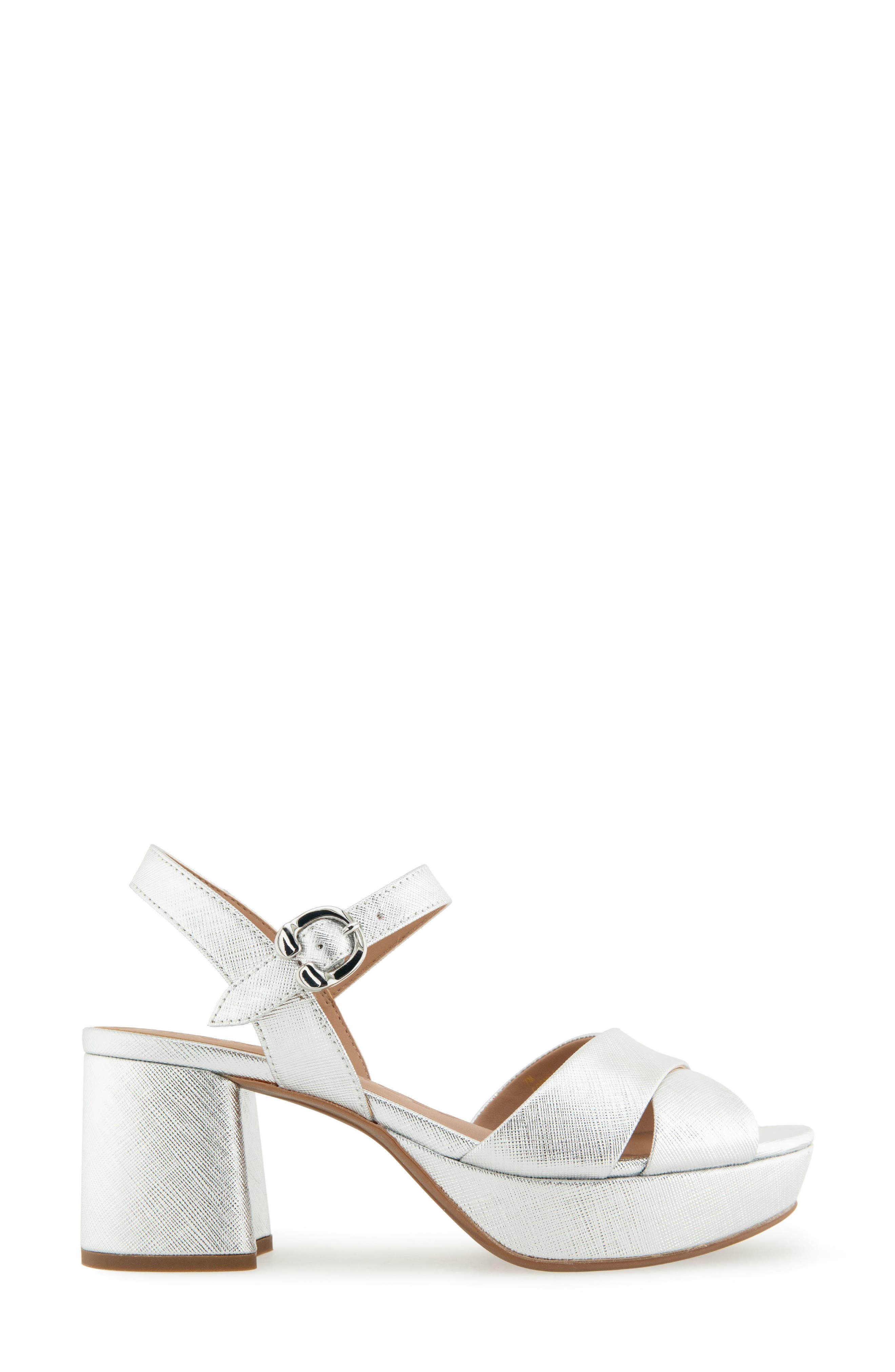 Aerosoles Cosmos Sandal - Wide Width Available, Alternate, color, Silver Metallic Faux Leather