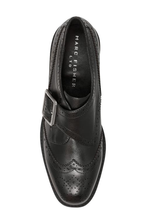 Marc Fisher Ltd Remona Wingtip Monk Strap Platform Loafer In Black