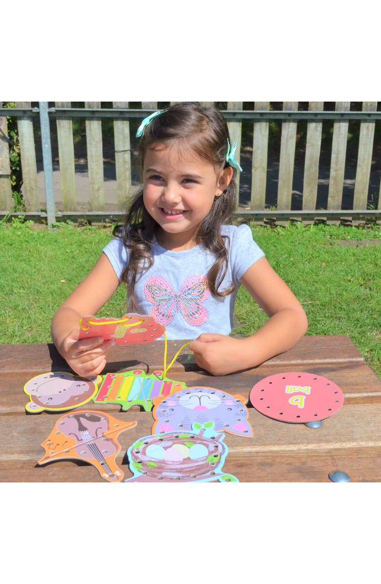 Buddy & Barney Alphabet Lacing Cards 52Pc Ages 3+, Alternate, color, Multicolored