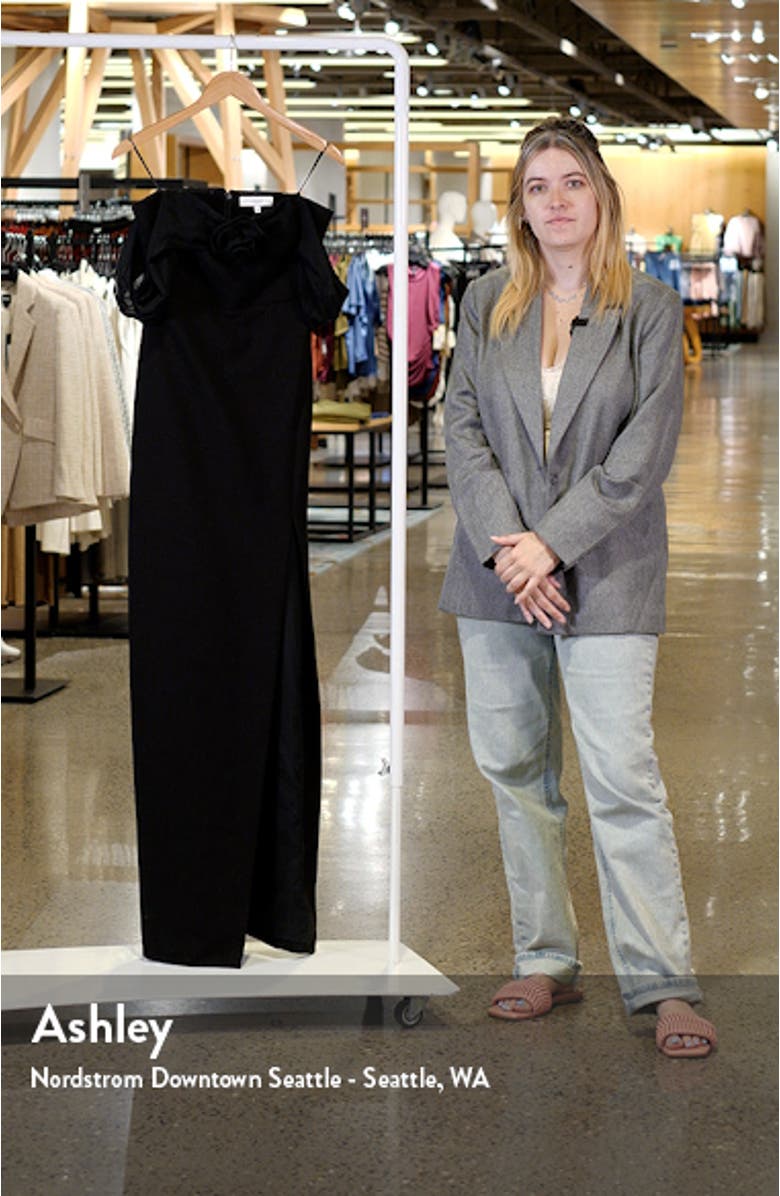 Toula Rosette Off the Shoulder Sheath Cocktail Dress, sales video thumbnail