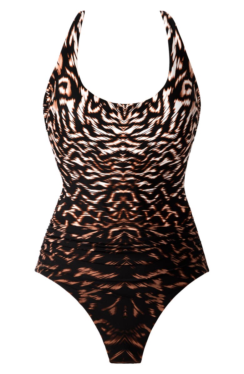 Miraclesuit<sup>®</sup> Topkapi Utopia One-Piece Halter Swimsuit, Alternate, color, Black/ Multi