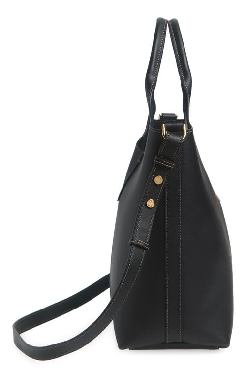 TOD'S TOD'S SMALL EBR TOP HANDLE LEATHER TOTE