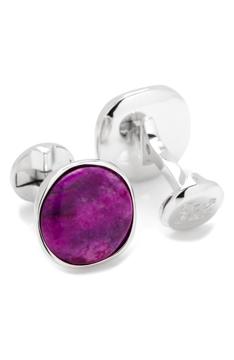 Cufflinks, Inc. Round Cuff Links, Alternate, color, Purple